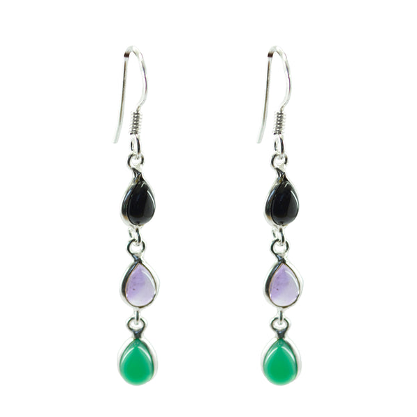 Multi-Japanese-Nova-multiple-Dangle-multicolor-925-Sterling-Silver-Earring