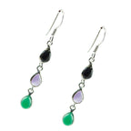 Multi-Japanese-Nova-multiple-Dangle-multicolor-925-Sterling-Silver-Earring