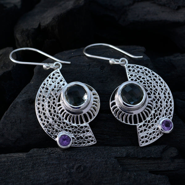 Multi-Mexican-Hanna-multiple-Dangle-multicolor-Silver-Earring