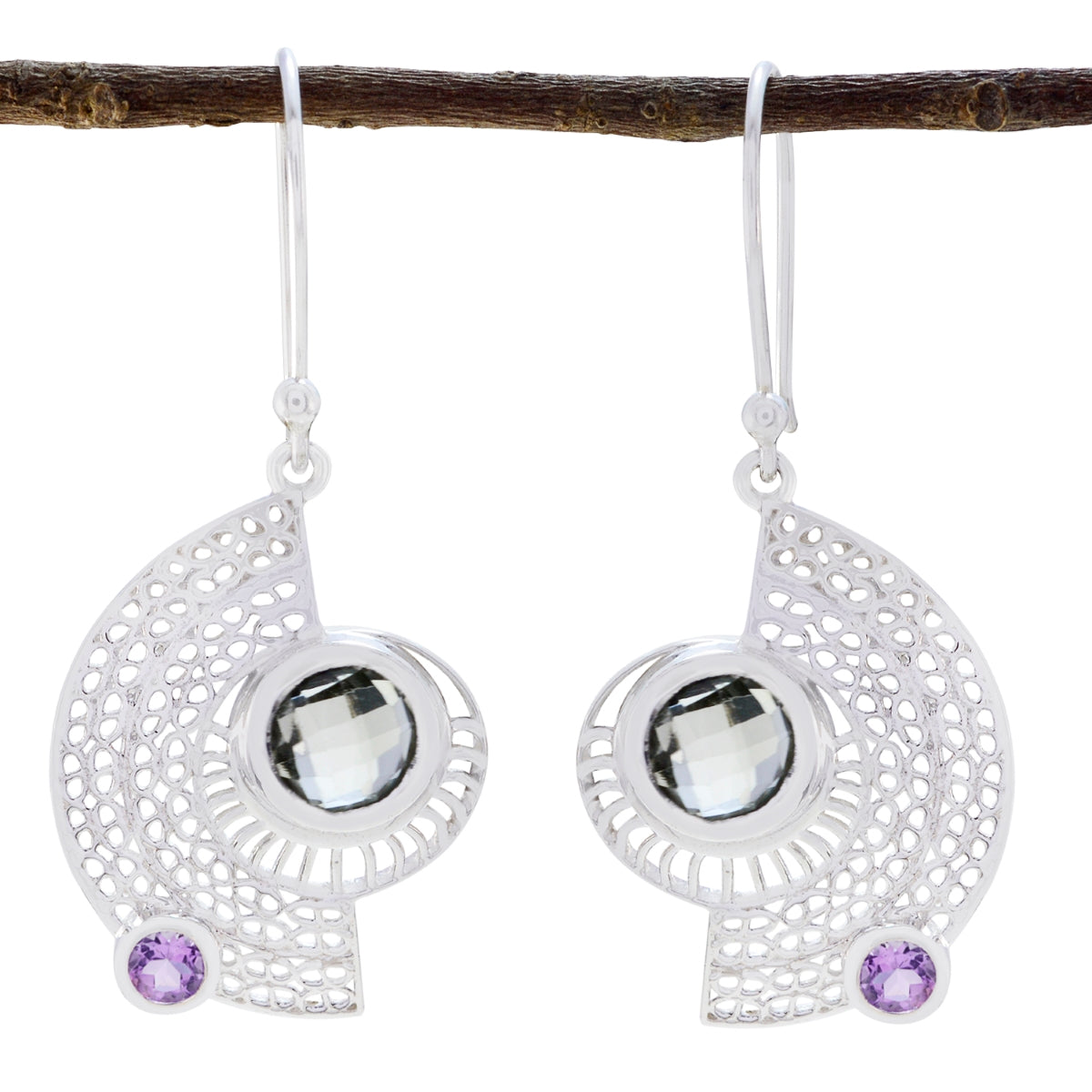 Multi-Mexican-Hanna-multiple-Dangle-multicolor-Silver-Earring メイン画像