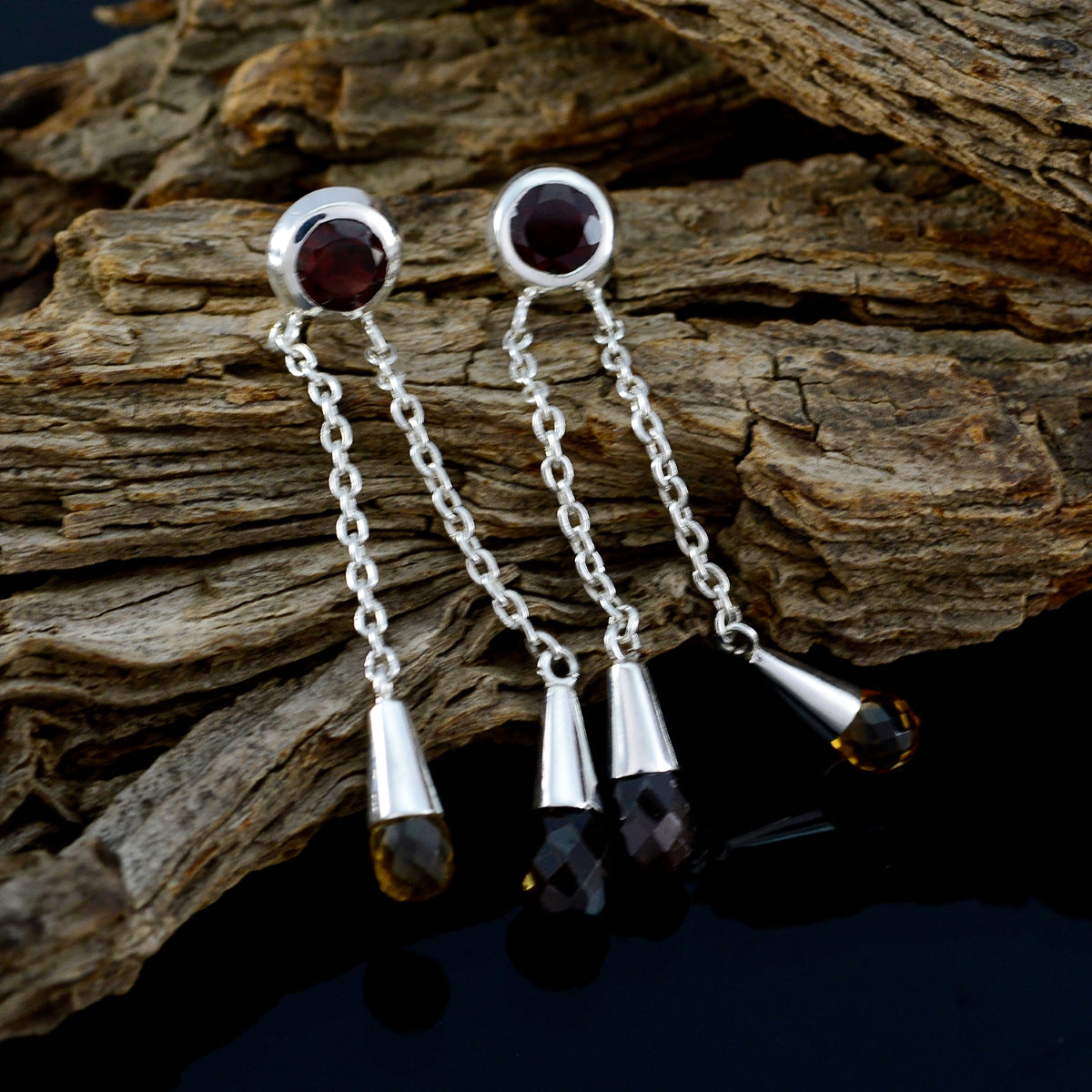 Multi-Egyptian-Scarlett-multiple-Stud-multicolor-92.5-Silver-Earring