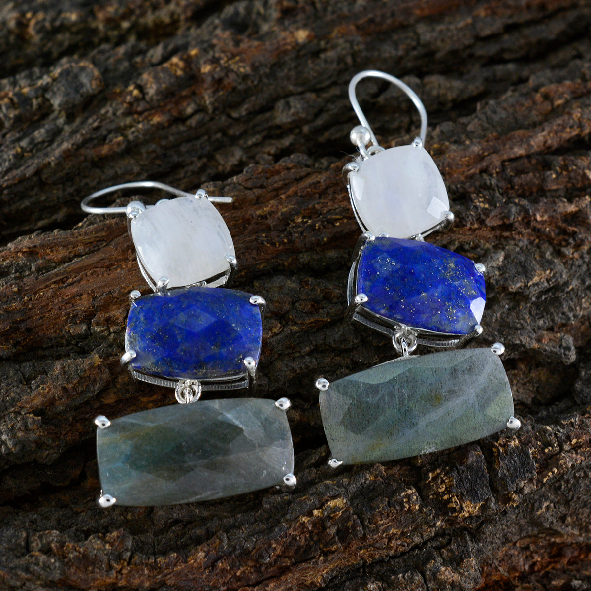 Multi-Spanish-Julieta-Trilogy-Dangle-multicolor-Sterling-Silver-Earring