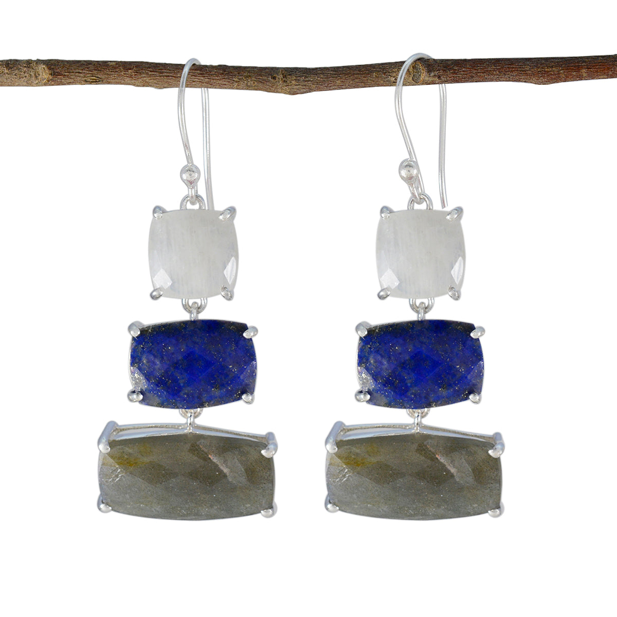 Multi-Spanish-Julieta-Trilogy-Dangle-multicolor-Sterling-Silver-Earring