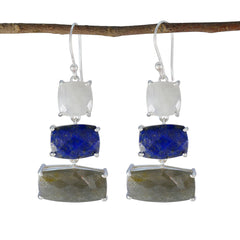 Multi-Spanish-Julieta-Trilogy-Dangle-multicolor-Sterling-Silver-Earring