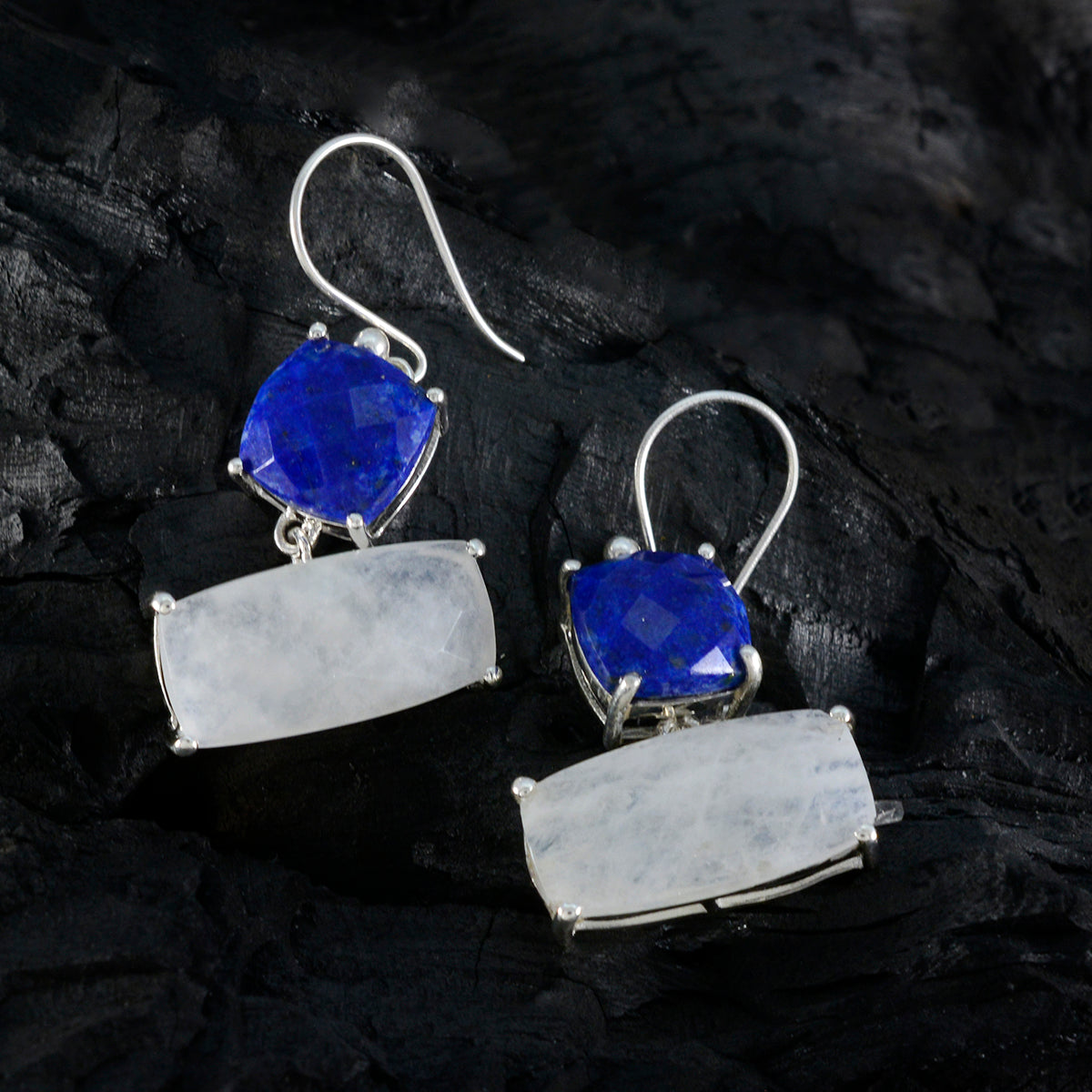 Mehrfarbiger türkischer Nayara Trilogy Dangle-Ohrring aus 925er Silber Zweitbild