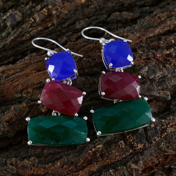 Multi-Latin-American-Laura-Trilogy-Dangle-multicolor-925-Silver-Earring