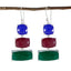 Multi-Latin-American-Laura-Trilogy-Dangle-multicolor-925-Silver-Earring