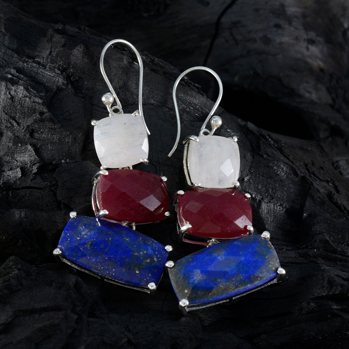 Multi-French-Lorena-Trilogy-Dangle-multicolor-92.5-Silver-Earring