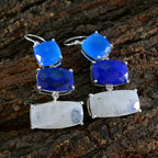 Multi-German-Lourdes-Trilogy-Dangle-multicolor-925-Sterling-Silver-Earring