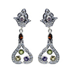 Multi-Indian-Nisa-multiple-Stud-multicolor-92.5-Silver-Earring