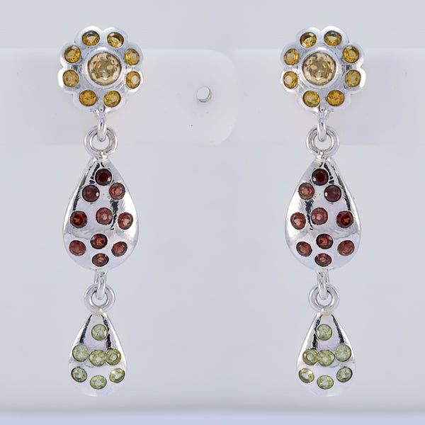 Multi-Indian-Priya-multiple-Stud-multicolor-925-Silver-Earring