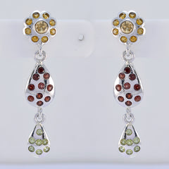 Multi-Indian-Priya-multiple-Stud-multicolor-925-Silver-Earring