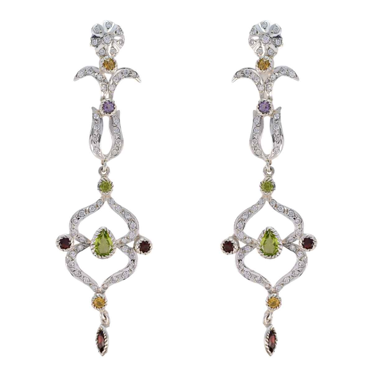 Multi-Indian-Riya-multiple-Stud-multicolor-92.5-Silver-Earring