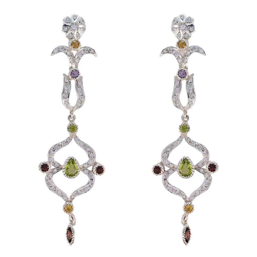 Multi-Indian-Riya-multiple-Stud-multicolor-92.5-Silver-Earring