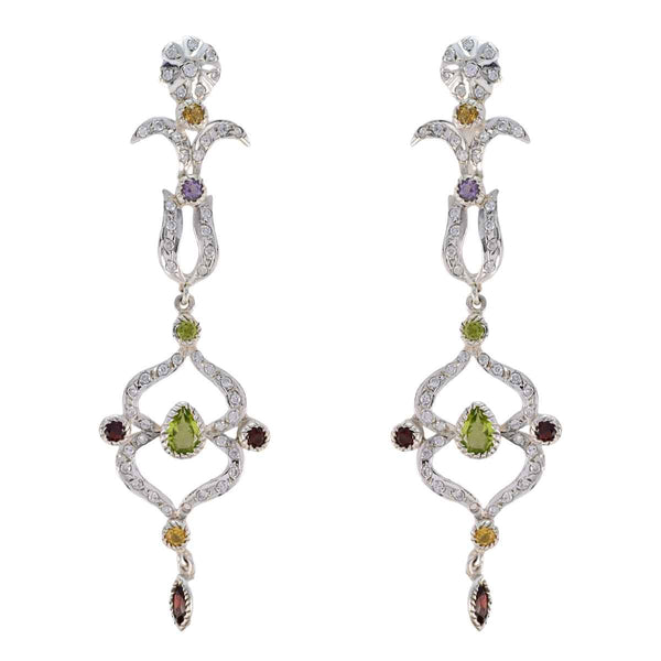 Multi-Indian-Riya-multiple-Stud-multicolor-92.5-Silver-Earring