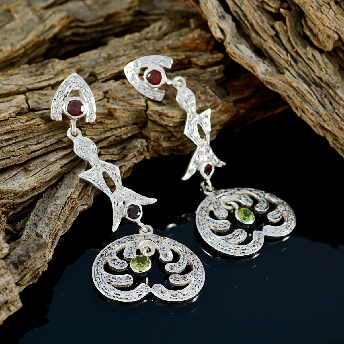 Multi-Indian-Saanvi-multiple-Stud-multicolor-925-Sterling-Silver-Earring