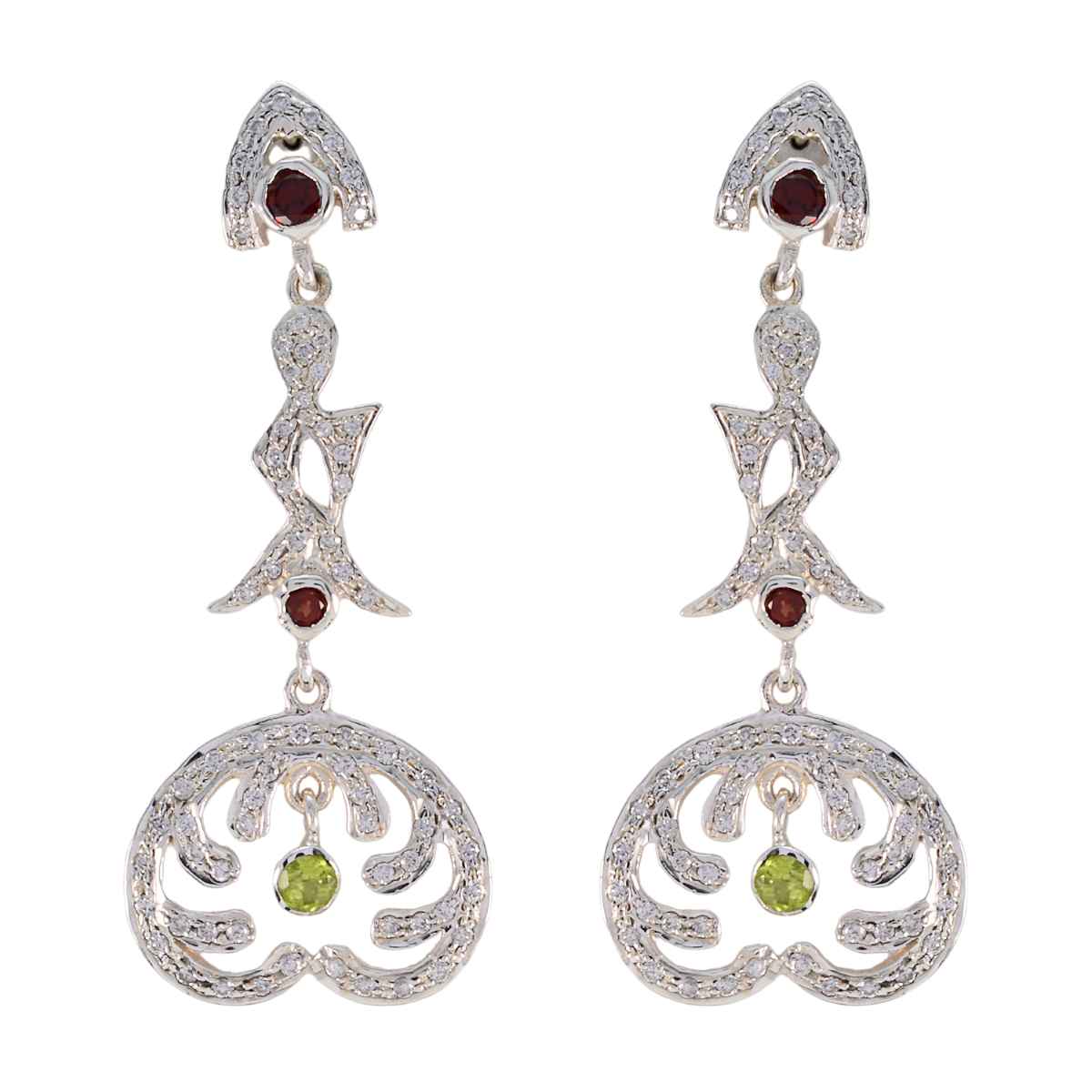 Multi-Indian-Saanvi-multiple-Stud-multicolor-925-Sterling-Silver-Earring