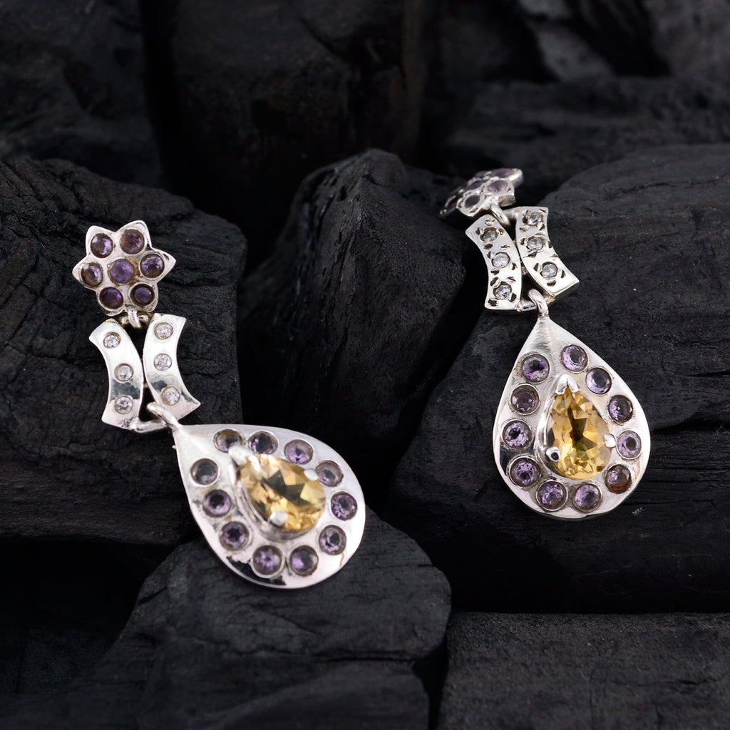 Multi-Indian-Kristine-multiple-Stud-multicolor-Sterling-Silver-Earring
