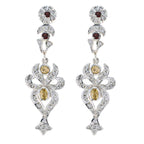 Multi-Indian-Zara-multiple-Stud-multicolor-Silver-Earring