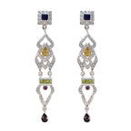 Multi-Indian-Aisha-multiple-Stud-multicolor-Sterling-Silver-Earring