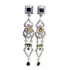 Multi-Indian-Aisha-multiple-Stud-multicolor-Sterling-Silver-Earring