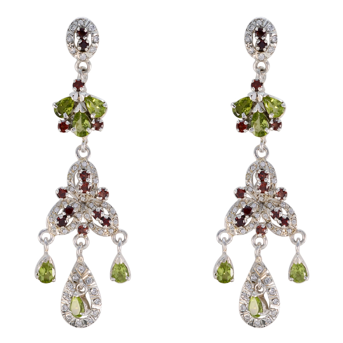 Multi-Indian-Ananya-multiple-Stud-multicolor-Sterling-Silver-Earring