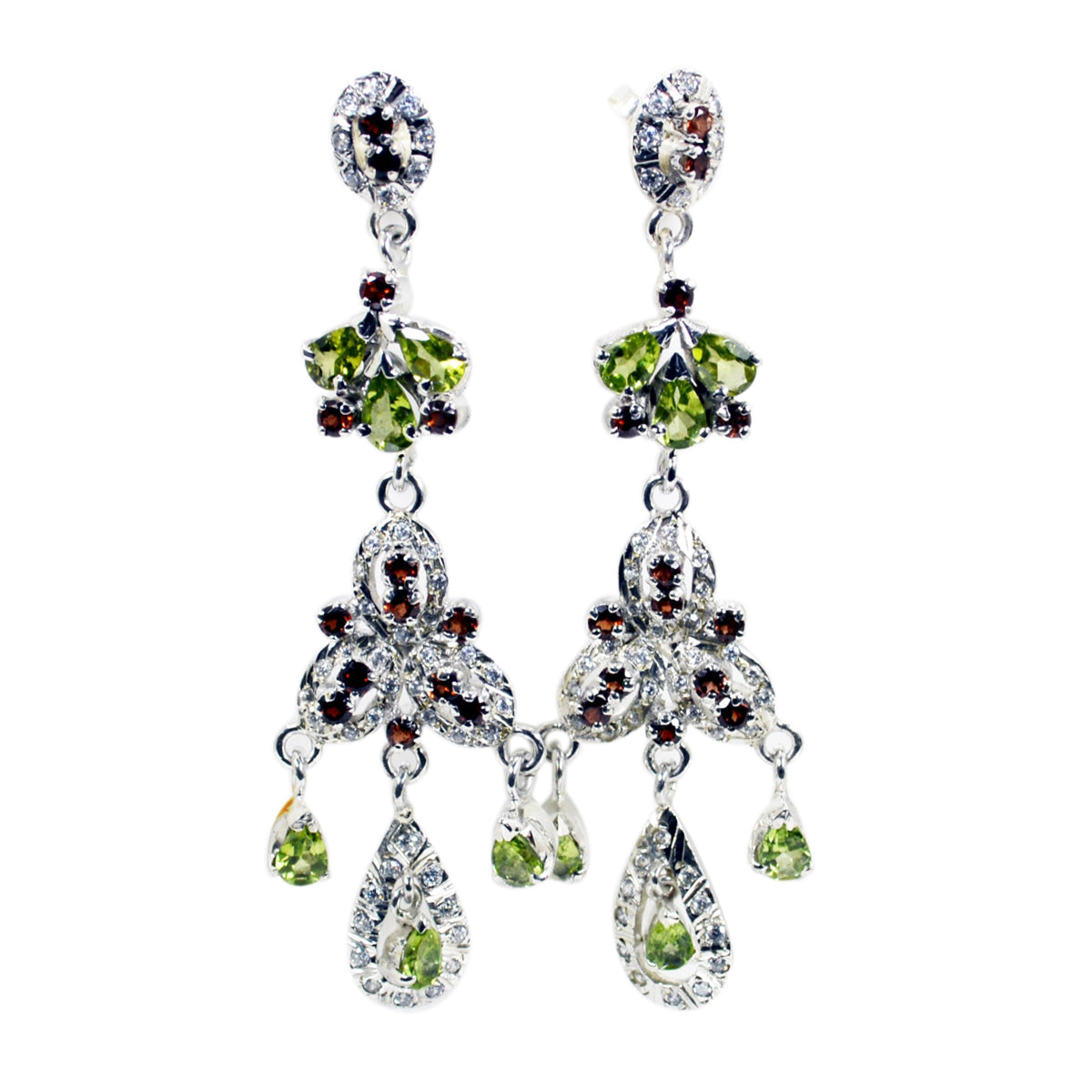 Multi-Indian-Ananya-multiple-Stud-multicolor-Sterling-Silver-Earring