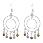Multi-Italian-Inès-multiple-Dangle-multicolor-92.5-Silver-Earring