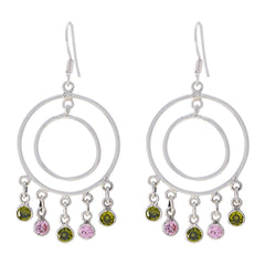 Multi-Italian-Inès-multiple-Dangle-multicolor-92.5-Silver-Earring
