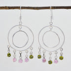 Multi-Italian-Inès-multiple-Dangle-multicolor-92.5-Silver-Earring