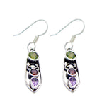 Multi-Spanish-Isla-multiple-Dangle-multicolor-Silver-Earring