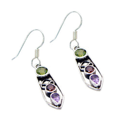 Multi-Spanish-Isla-multiple-Dangle-multicolor-Silver-Earring