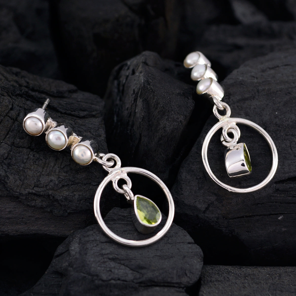 Multi-German-Evelyn-multiple-Dangle-multicolor-Sterling-Silver-Earring