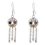 Multi-Latin-American-Ivy-multiple-Dangle-multicolor-Silver-Earring