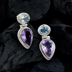 Multi-Moroccan-Giulia-multiple-Stud-multicolor-Silver-Earring