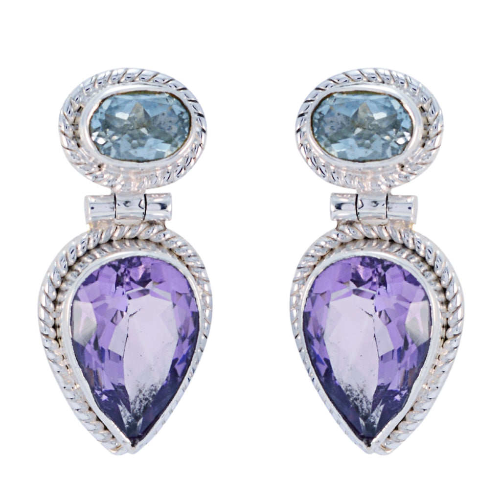 Multi-Moroccan-Giulia-multiple-Stud-multicolor-Silver-Earring