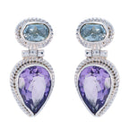 Multi-Moroccan-Giulia-multiple-Stud-multicolor-Silver-Earring