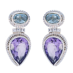 Multi-Moroccan-Giulia-multiple-Stud-multicolor-Silver-Earring