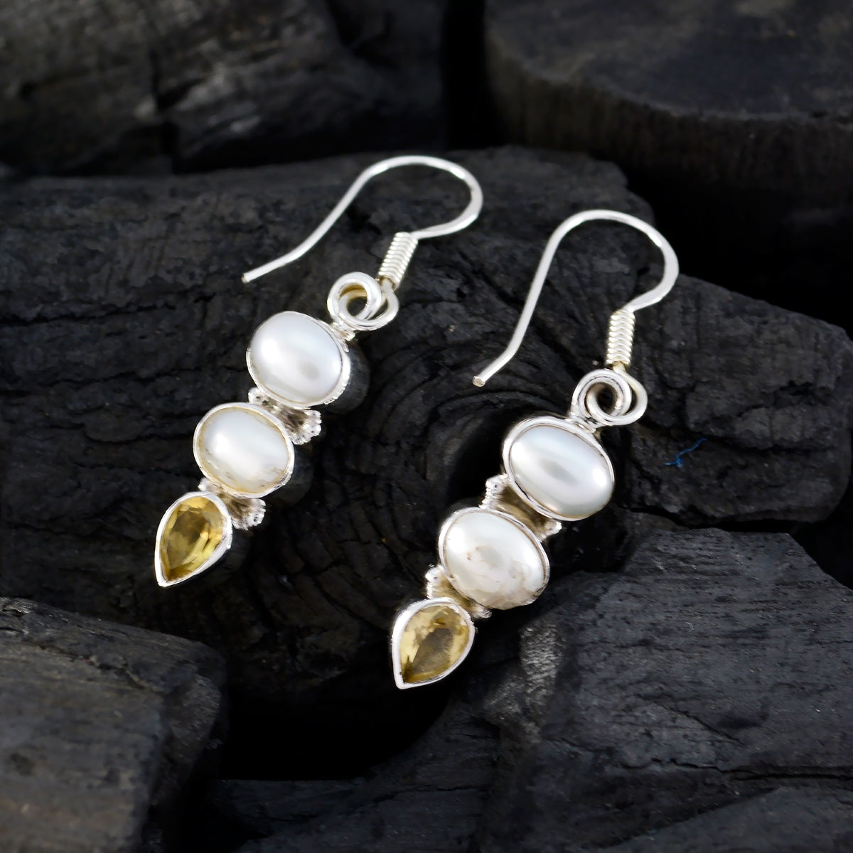 Multi-German-Julia-multiple-Dangle-multicolor-Silver-Earring