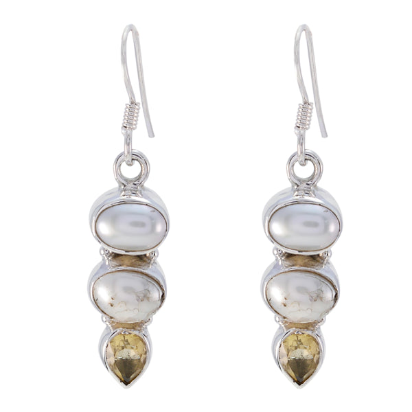 Multi-German-Julia-multiple-Dangle-multicolor-Silver-Earring