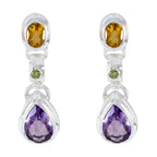 Multi-Latin-American-Mathilde-multiple-Stud-multicolor-925-Silver-Earring