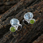 Multi-African-Hina-multiple-Stud-multicolor-925-Sterling-Silver-Earring