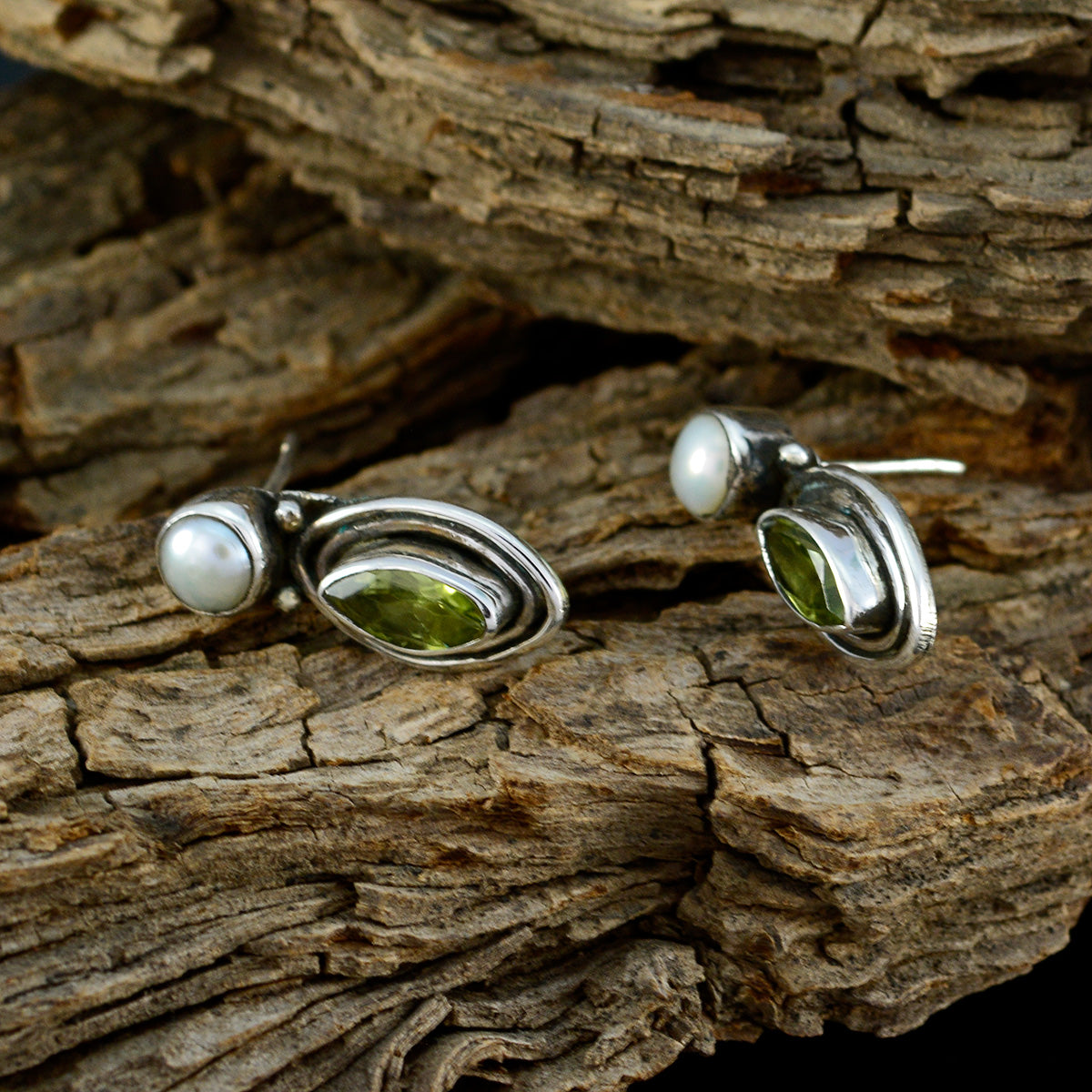 Multi-Russian-Hua-multiple-Stud-multicolor-Silver-Earring