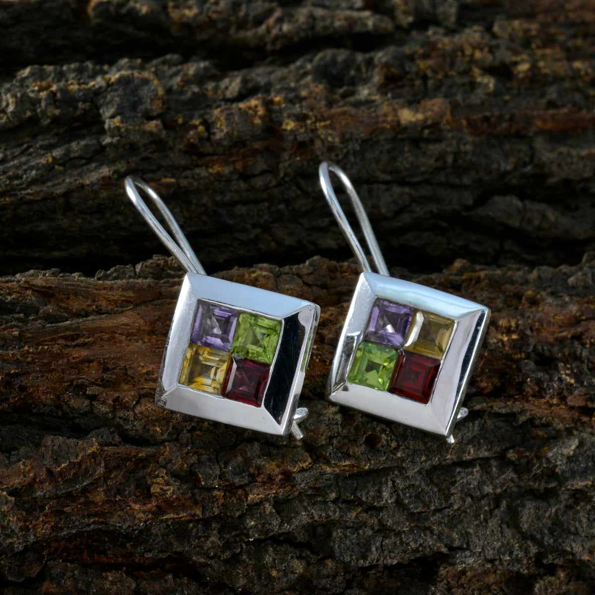 Multi-Middle-Eastern-Min-seo-multiple-Dangle-multicolor-925-Sterling-Silver-Earring