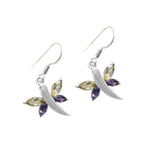 Multi-German-Aaliyah-multiple-Dangle-multicolor-925-Sterling-Silver-Earring