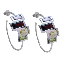 Multi-Middle-Eastern-Alejandra-multiple-Stud-multicolor-Silver-Earring