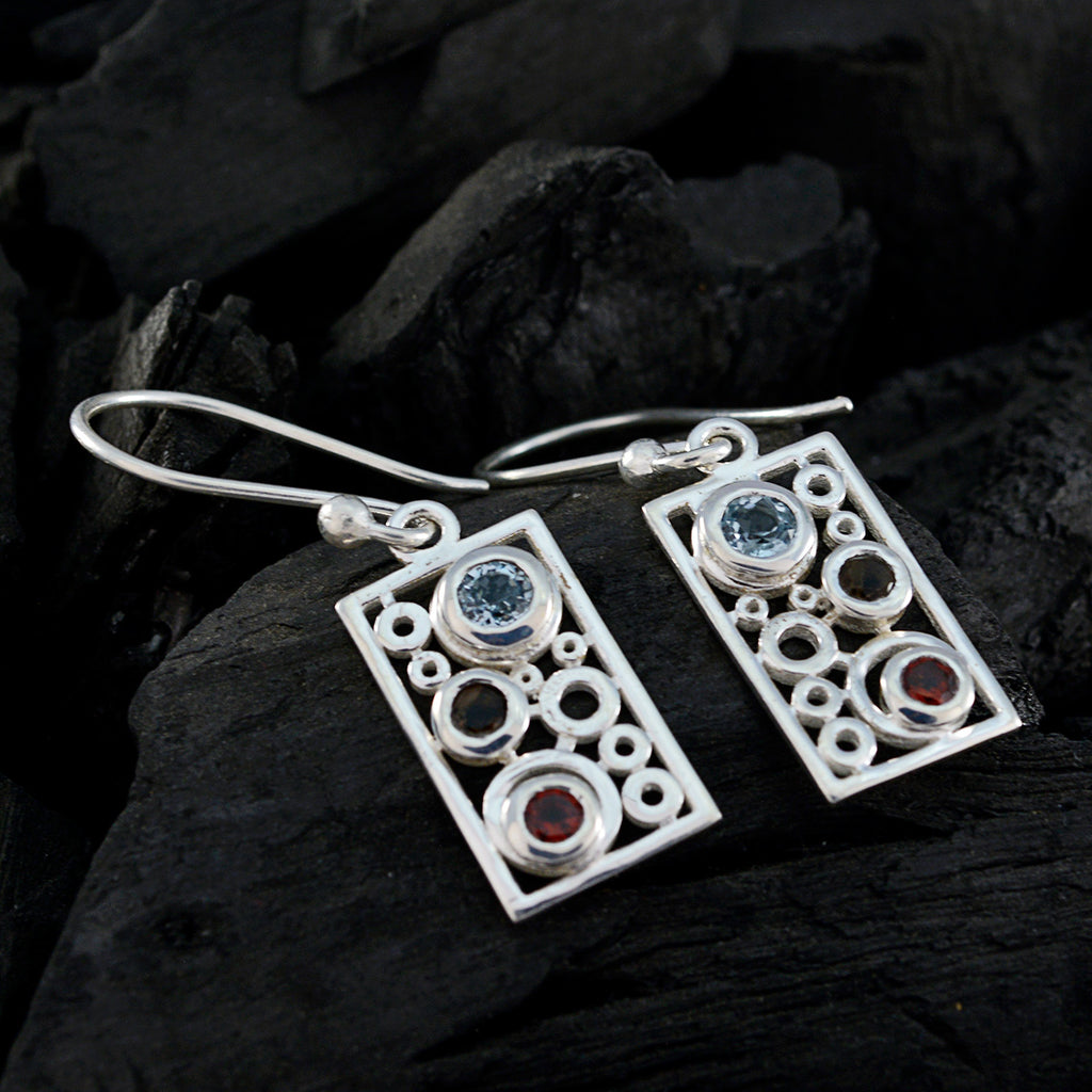 Multi-Italian-Agnes-multiple-Dangle-multicolor-92.5-Silver-Earring