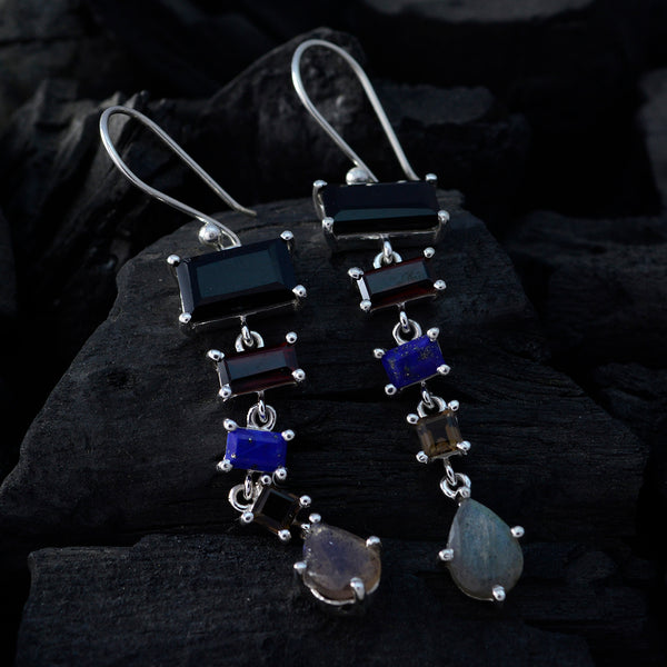 Multi-Australian-Nari-multiple-Dangle-multicolor-925-Silver-Earring