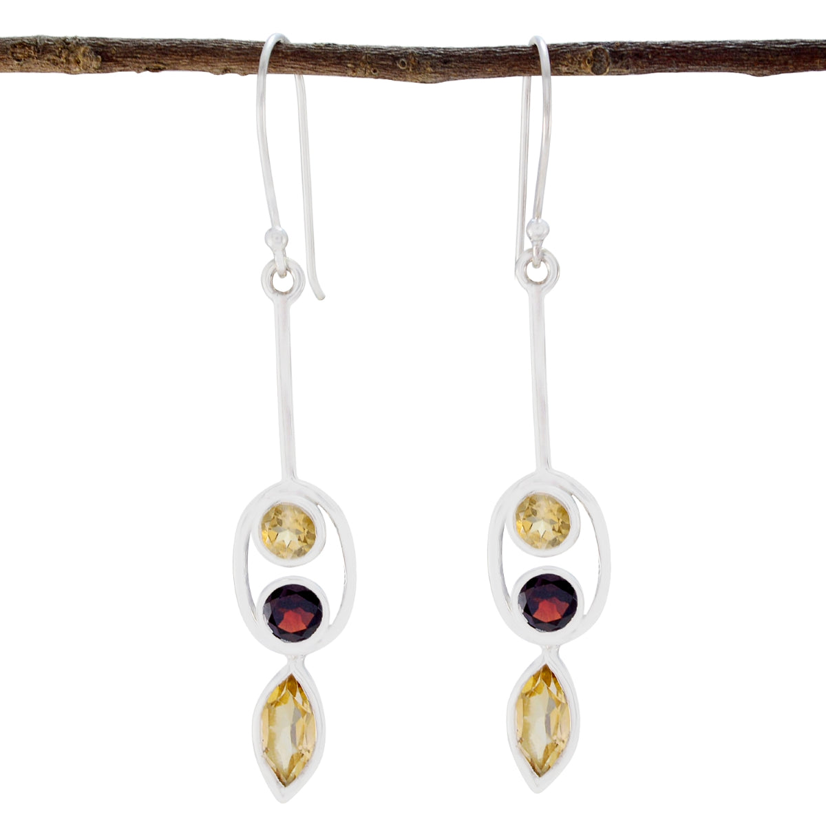 Multi-Moroccan-Emma-multiple-Dangle-multicolor-925-Silver-Earring メイン画像