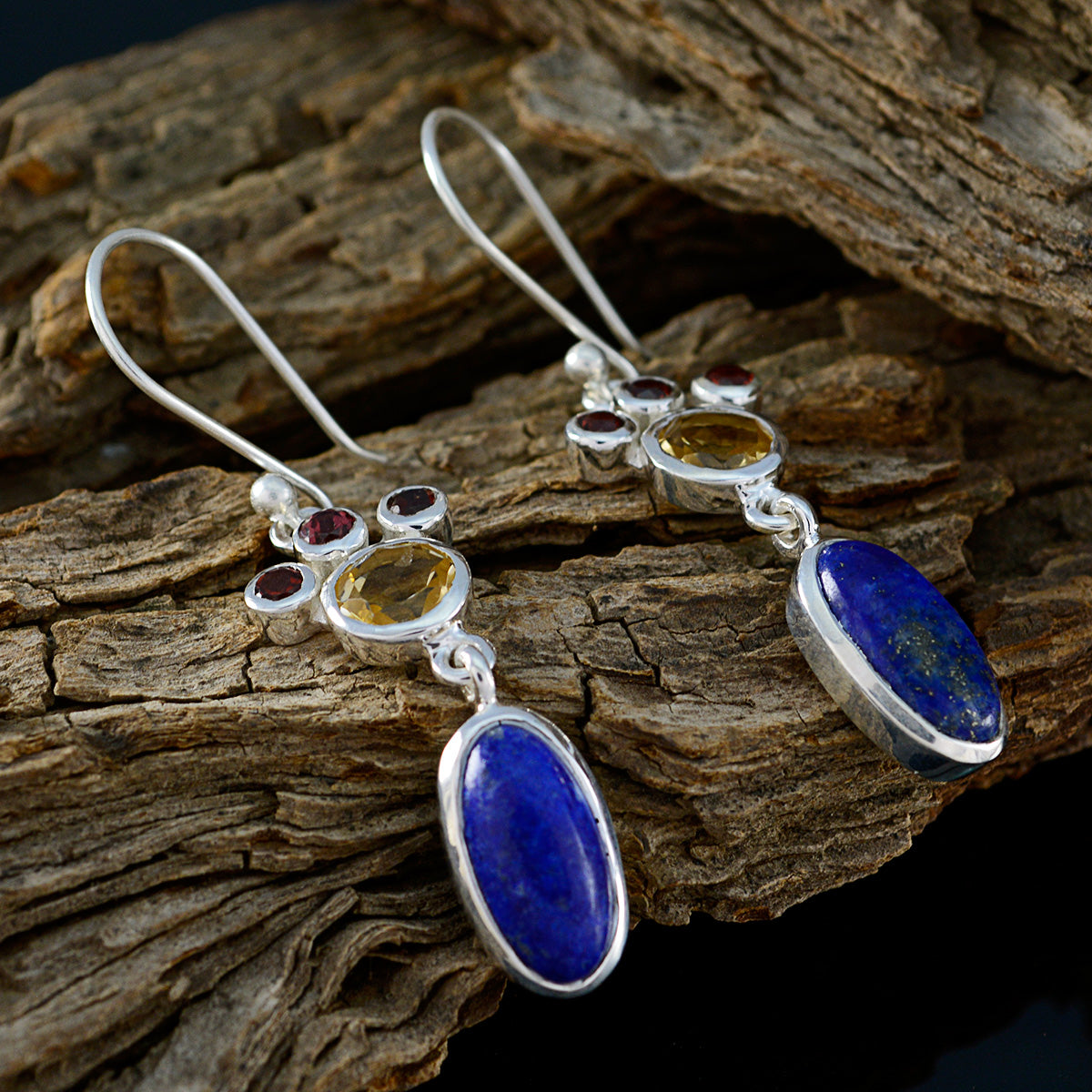 Multi-Latin-American-Sakura-multiple-Dangle-multicolor-92.5-Silver-Earring